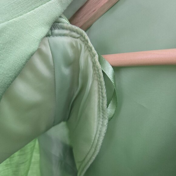 Vintage Positive Attitude Petite Green Linen/Rayon Maxi Dress 16WP - Picture 4 of 16